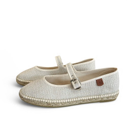 MARY JANE EN TEJIDO BEIGE