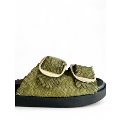 SANDALIA BIO TRENZADA VERDE