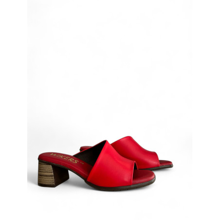 SANDALIAS ASIMETRICAS ROJO